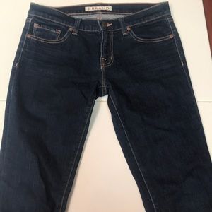 J Brand raw hem pencil leg denim